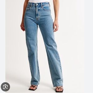 Abercrombie & Fitch The 90s relaxed jeans high rise curve love size 28